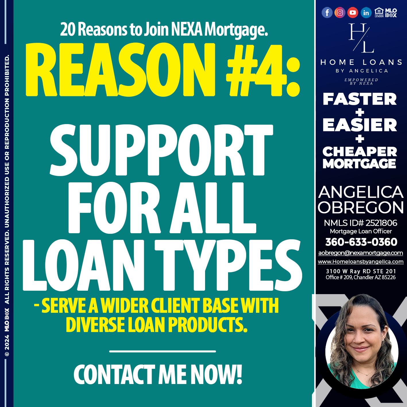REASON 4 - Angelica Obregon -Mortgage Loan Officer